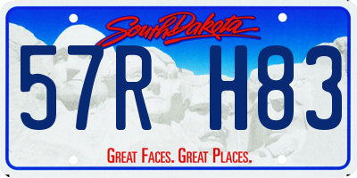 SD license plate 57RH83