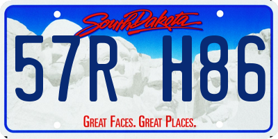 SD license plate 57RH86