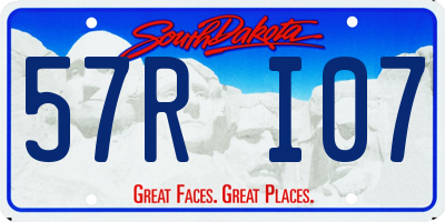 SD license plate 57RI07