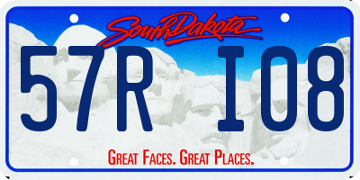 SD license plate 57RI08