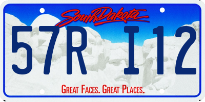 SD license plate 57RI12