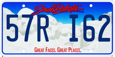 SD license plate 57RI62