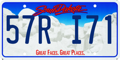 SD license plate 57RI71