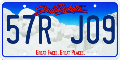 SD license plate 57RJ09