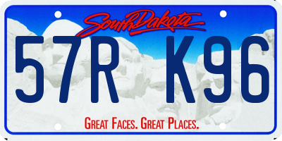SD license plate 57RK96