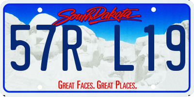 SD license plate 57RL19