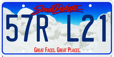 SD license plate 57RL21