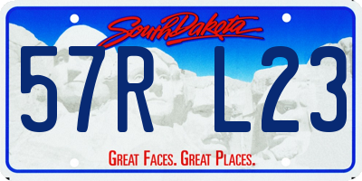 SD license plate 57RL23