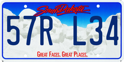 SD license plate 57RL34