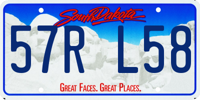 SD license plate 57RL58
