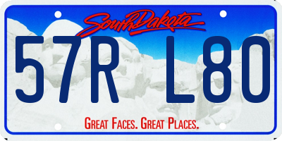 SD license plate 57RL80
