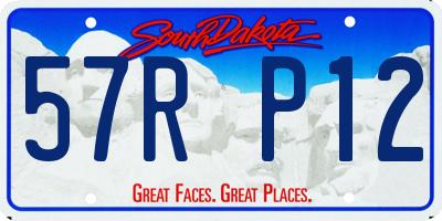 SD license plate 57RP12