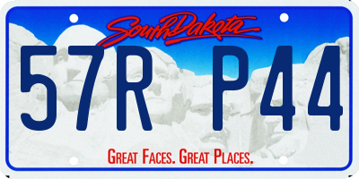 SD license plate 57RP44