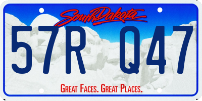 SD license plate 57RQ47