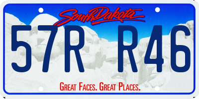 SD license plate 57RR46