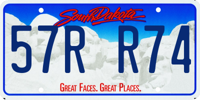 SD license plate 57RR74