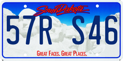 SD license plate 57RS46