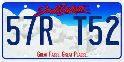 SD license plate 57RT52