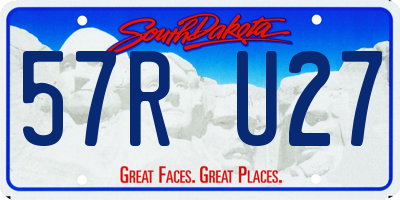 SD license plate 57RU27