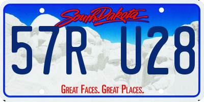 SD license plate 57RU28
