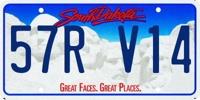 SD license plate 57RV14