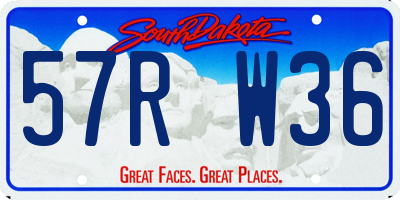 SD license plate 57RW36