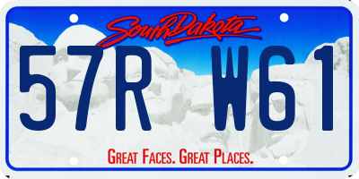 SD license plate 57RW61