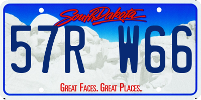 SD license plate 57RW66