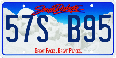 SD license plate 57SB95