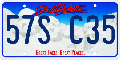 SD license plate 57SC35
