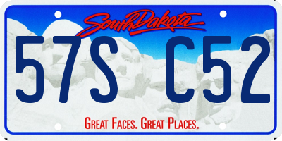 SD license plate 57SC52