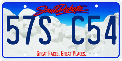 SD license plate 57SC54