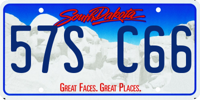 SD license plate 57SC66