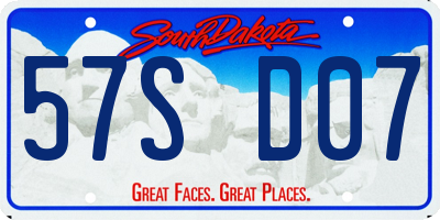 SD license plate 57SD07