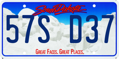 SD license plate 57SD37
