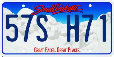 SD license plate 57SH71