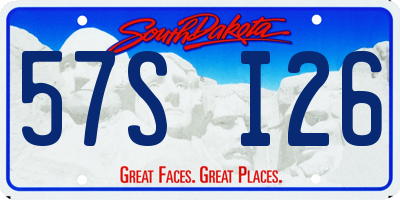 SD license plate 57SI26