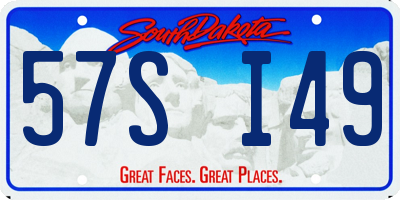 SD license plate 57SI49