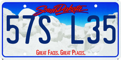 SD license plate 57SL35