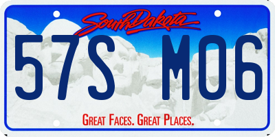 SD license plate 57SM06