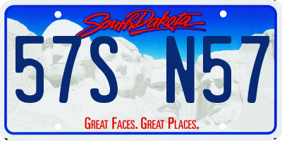 SD license plate 57SN57