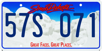 SD license plate 57SO71