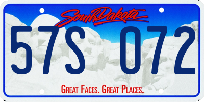 SD license plate 57SO72