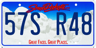 SD license plate 57SR48