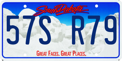 SD license plate 57SR79