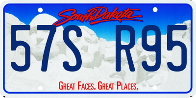 SD license plate 57SR95
