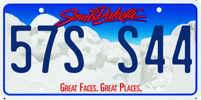 SD license plate 57SS44