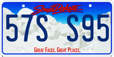 SD license plate 57SS95