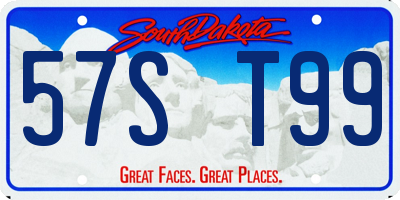 SD license plate 57ST99