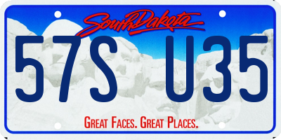 SD license plate 57SU35